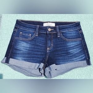 KanCan Signature Dark Wash Denim Shorts